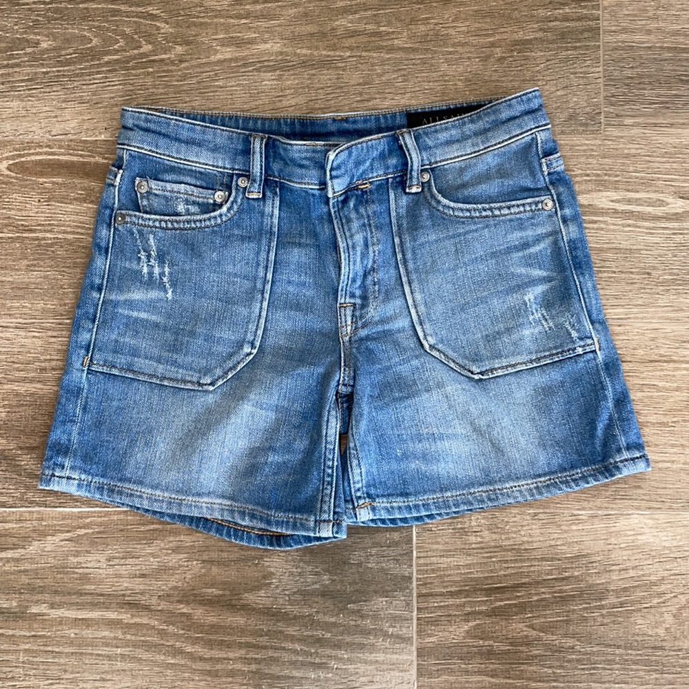 All Saints Blue denim shorts